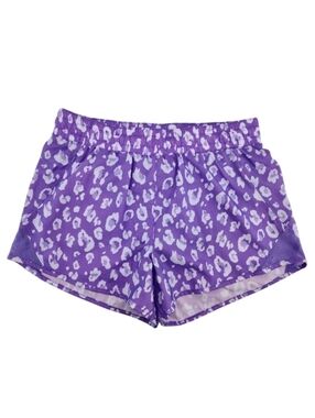 All In Motion Mid-Rise Run Shorts 3" Women's Size Small Purple Leopard Print